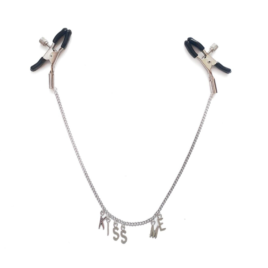 Затискач для сосків на ланцюжку Art of Sex - Nipple Сlamps Kiss Me фото 1