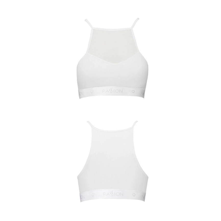 Спортивный топ с прозрачной вставкой Passion PS006 TOP XL, white фото 9