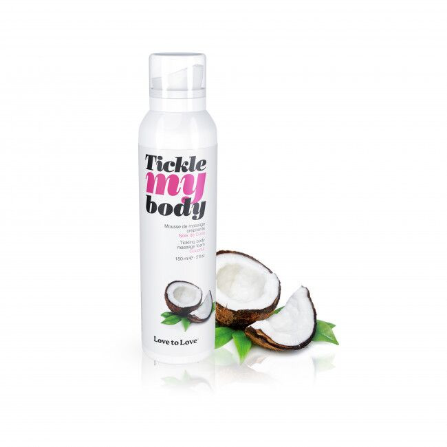 Масажна піна Love To Love TICKLE MY BODY COCONUT (150 мл) зволожувальна фото 1