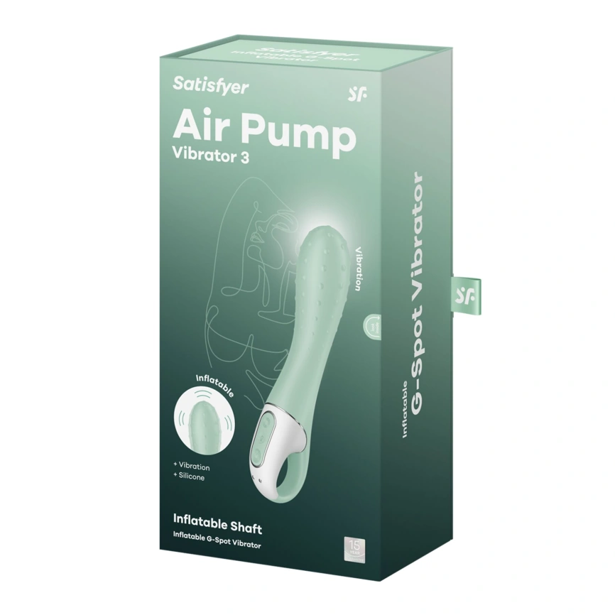 Вибратор точки G Satisfyer Air Pump Vibrator 3, надувается, 12 режимов вибрации фото 6