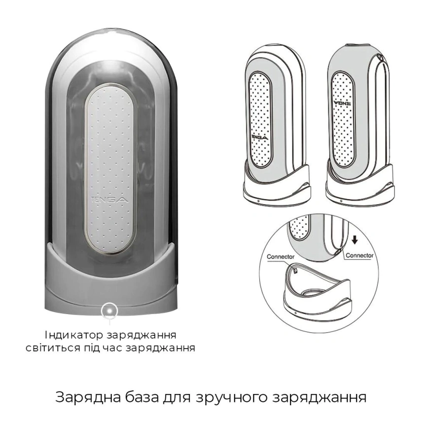 Вибромастурбатор Tenga Flip Zero Electronic Vibration White, изменяемая интенсивность, раскладной фото 16