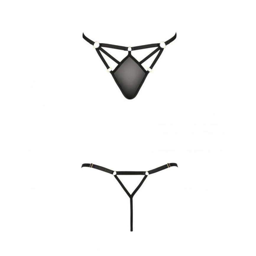 Стрінги зі стреп Passion Exclusive MEGGY THONG S/M, black фото 5
