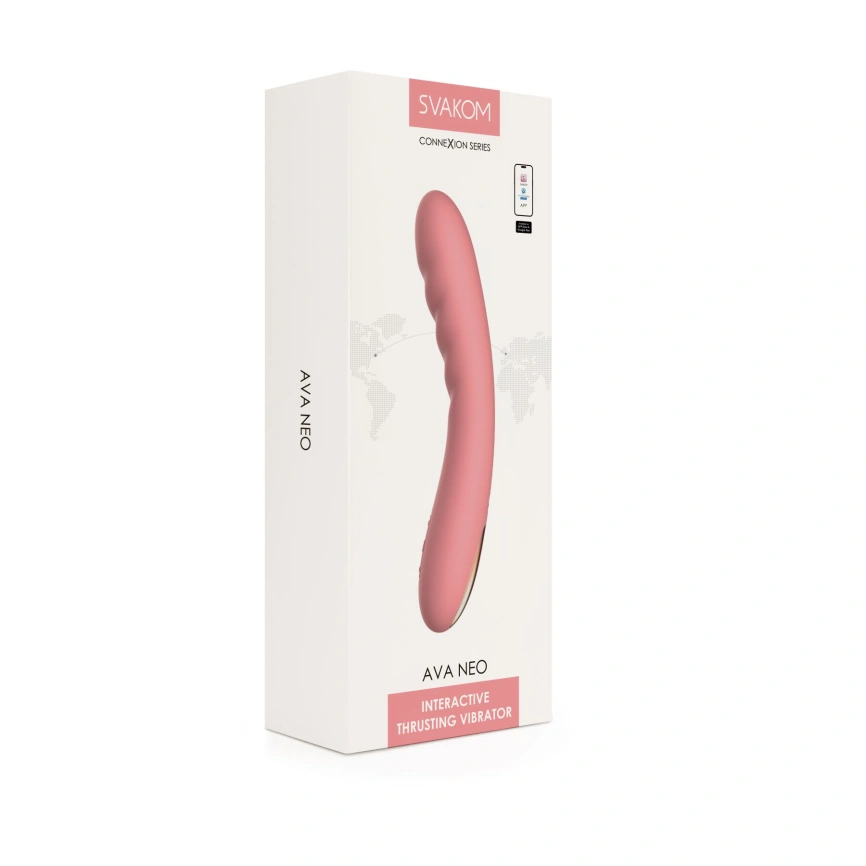 Смарт-вибратор с пульсацией Svakom Ava Neo Peach Pink, 15 режимов работы, водонепроницаемый фото 9