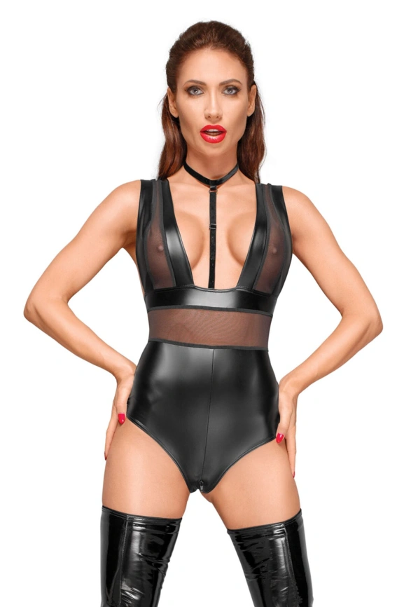 Боди с мокрым эффектом Noir Handmade F183 Powerwetlook body, 3XL фото 1