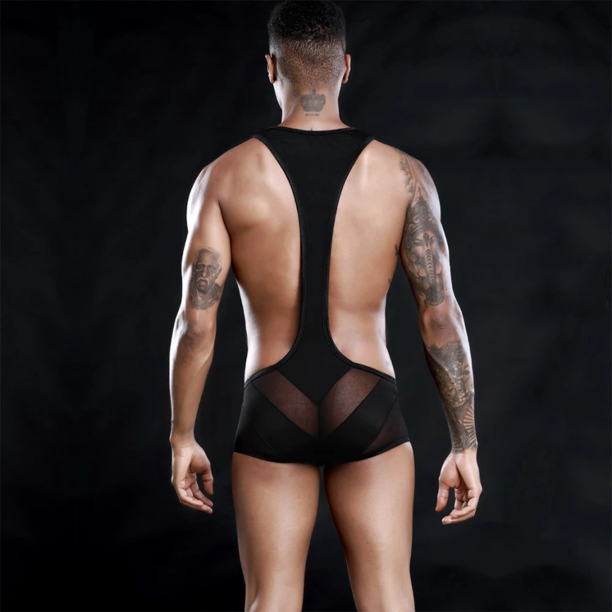 Эротическое мужское боди "Мощный Саймон" One Size Black фото 2