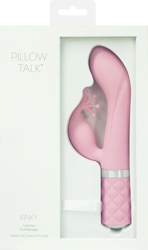 Роскошный вибратор-кролик Pillow Talk - Kinky Pink с кристаллом Сваровски, мощный фото 10