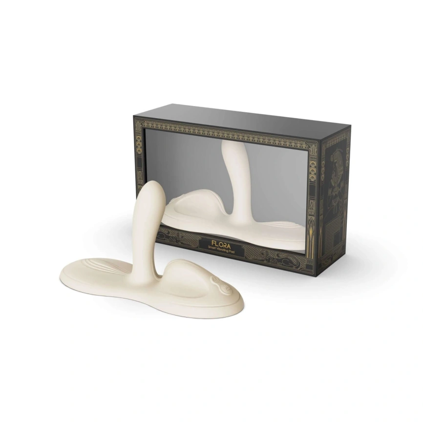 Sit-on-top смарт-вибратор Zalo – Flora Smart Vibrating Pad Ivory White, 9 моторов фото 5