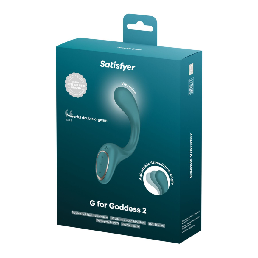 Вагінально-кліторальний вібратор Satisfyer G for Goddess 2 Bottle Green, 2 мотори фото 5