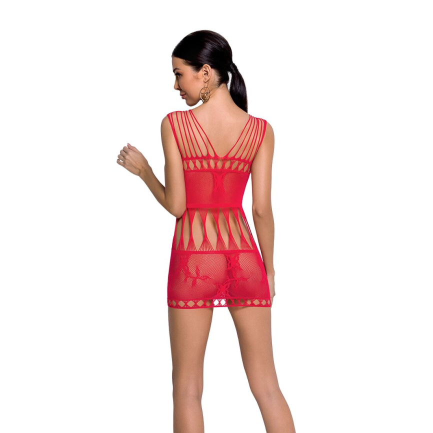 Бодістокінг мінісукня з метеликами Passion BS090 One Size red фото 2