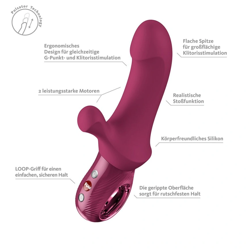 Пульсатор Fun Factory Bi Stronic Curve Wine Red фото 6