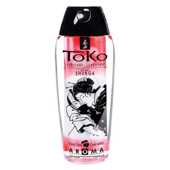 Лубрикант на водній основі Shunga Toko AROMA – Blazing Сherry (165 мл), не містить цукру фото 1