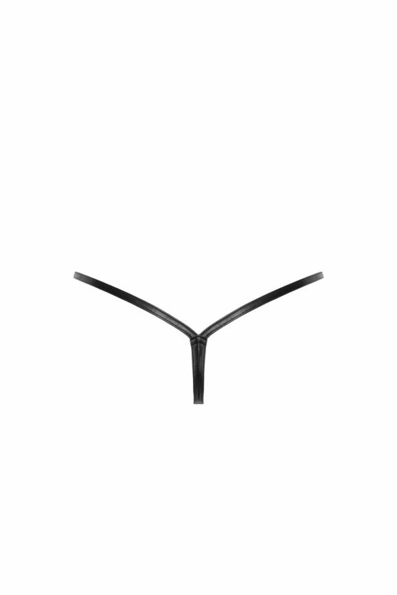 Трусики-стринги Noir Handmade P012 Wild, 3XL, под латекс, крокодиловый принт, застежки по бокам фото 6