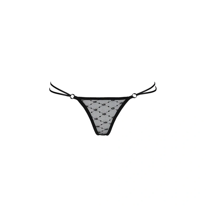 Трусики с завязочками по бокам Passion Exclusive ZITA THONG S/M, black фото 7