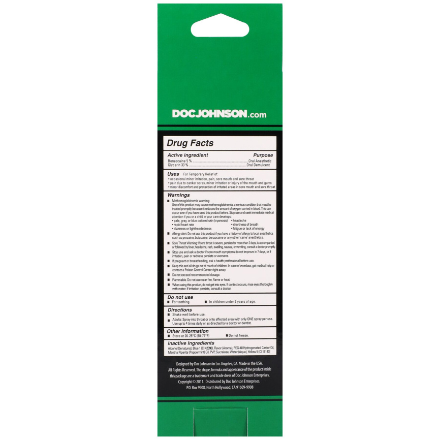 Спрей для мінету Doc Johnson GoodHead DeepThroat Spray - Mystical Mint 59 мл для глибокого мінету фото 7
