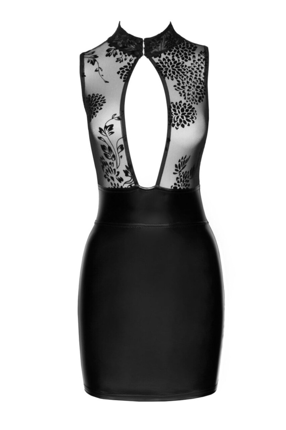 Сукня Noir Handmade F241 Short dress with powerwetlook skirt and tulle top, XXL фото 5