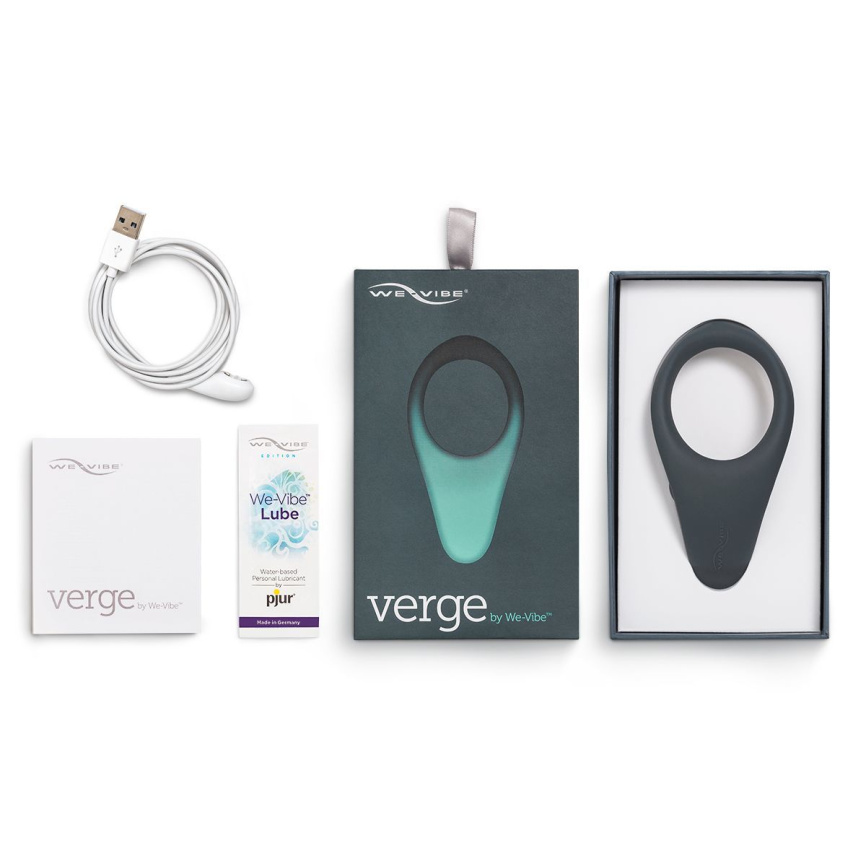 Смарт-віброкільце під одяг VERGE BY WE-VIBE SLATE, охоплює пеніс та мошонку, 10 режимів фото 13