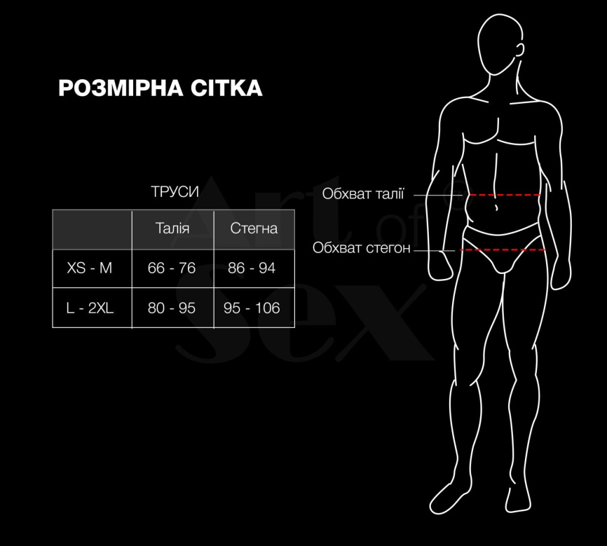 Чоловічі труси з сітки Art of Sex — Demir, колір чорний, розмір XS-M фото 4