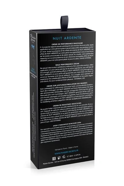 Возбуждающий крем для пениса Plaisirs Secrets Nuit Ardente (60 мл), можно для клитора фото 3