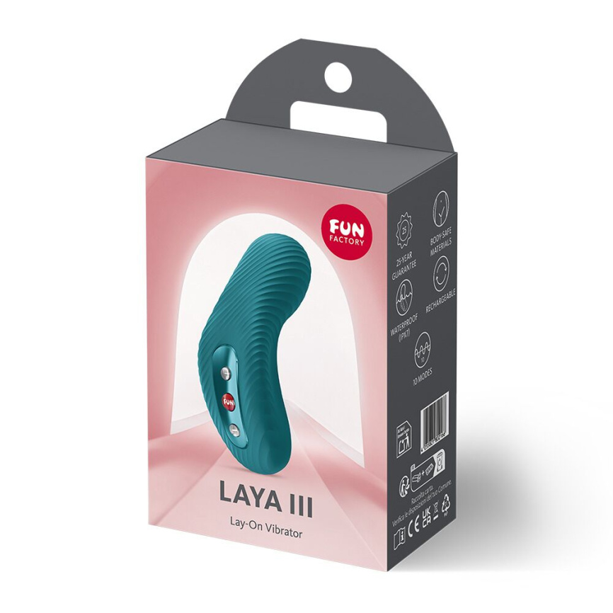 Накладний вібратор Fun Factory LAYA III Bottle Green, ефект постукування пальцем фото 7