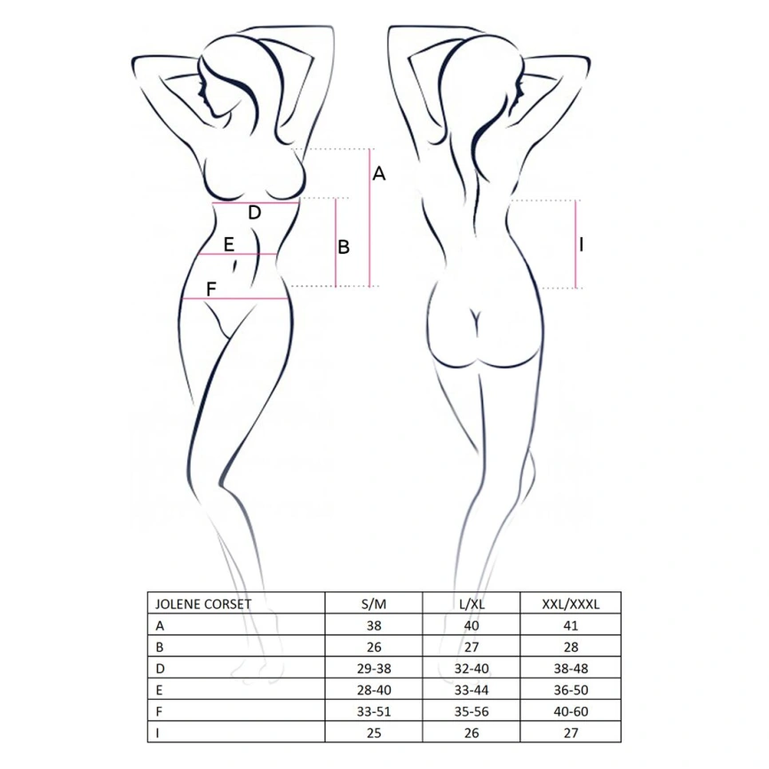 Корсет с пажами Passion JOLENE CORSET XXL/XXXL, black, трусики, полуоткрытая грудь, полупрозрачный фото 13