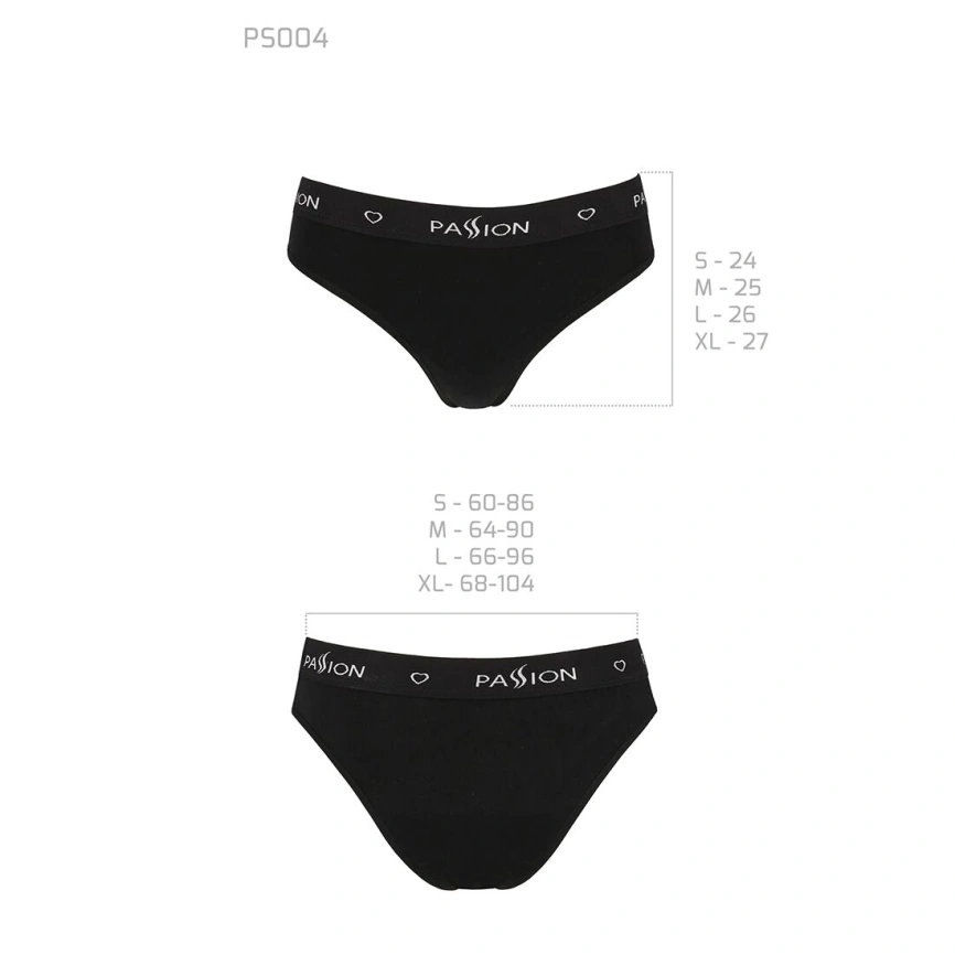 Трусики-слипы из хлопка с эластаном Passion PS004 PANTIES L, black фото 13