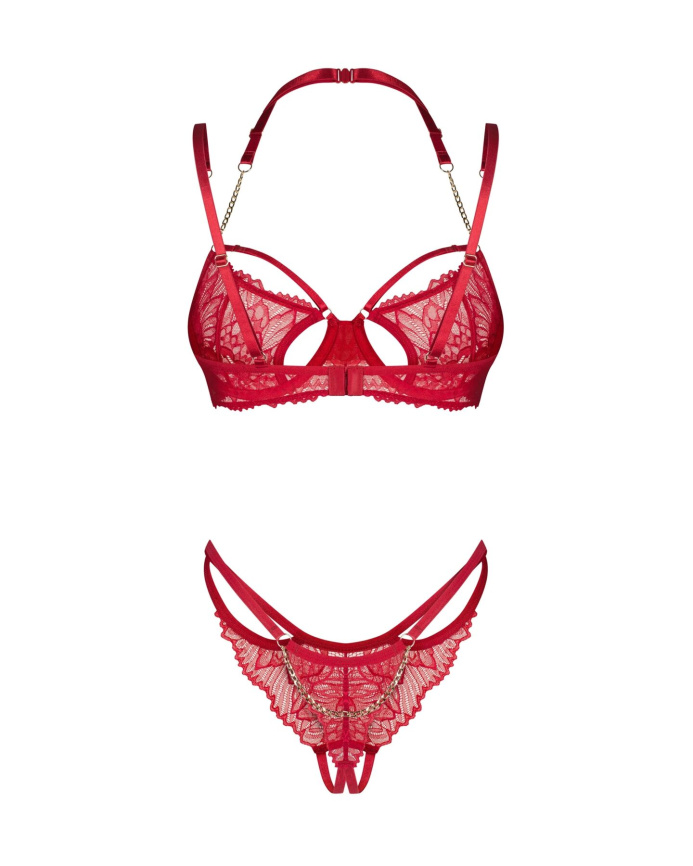Комплект Obsessive Matildea 2-pcs crotchless set 2XL/3XL фото 3
