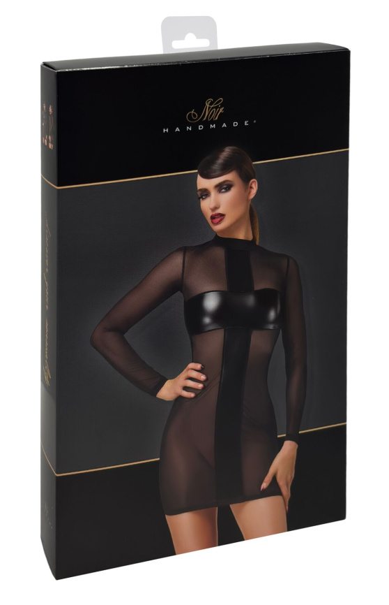 Сукня Noir Handmade F369 Crossfire Mesh & Wetlook Mini dress M фото 7
