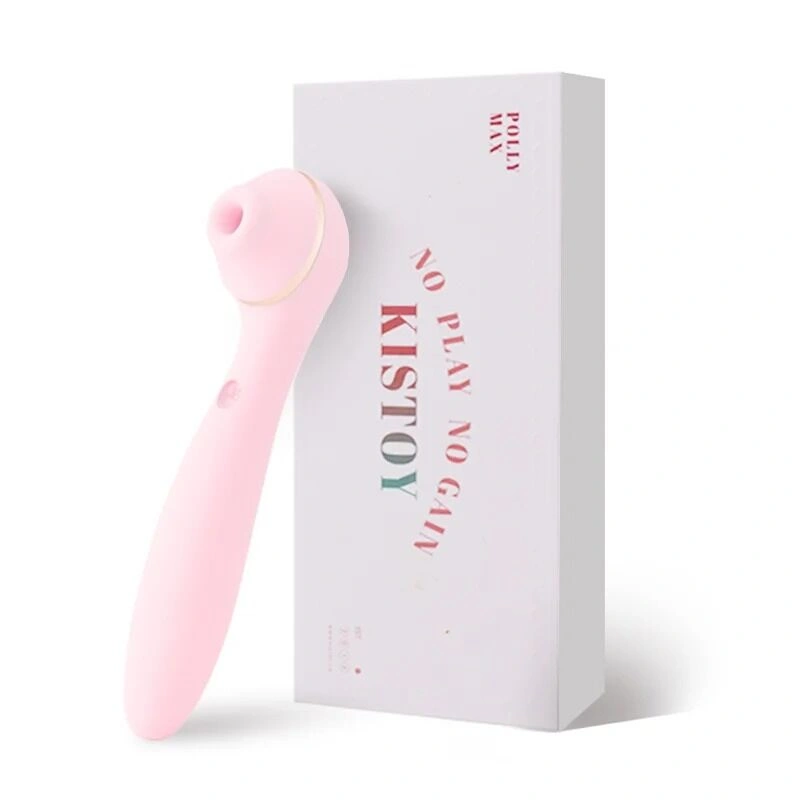 Вакуумный стимулятор с вибратором KISSTOY Polly Max Pink фото 5