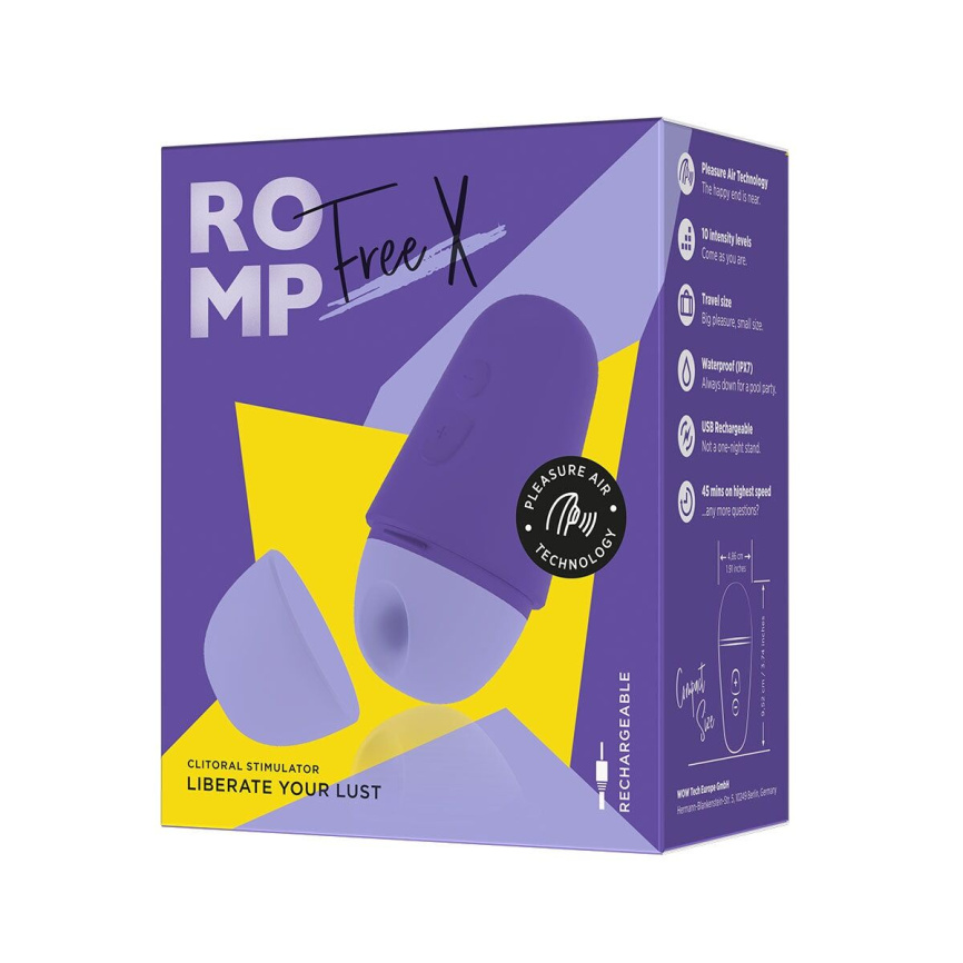 Вакуумний кліторальний стимулятор Romp Free X фото 9