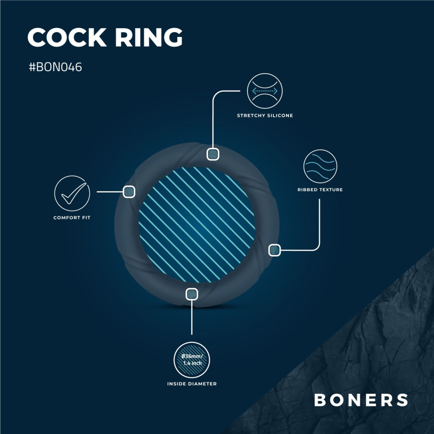 Ерекційне кільце Boners Ergo Cockring фото 6