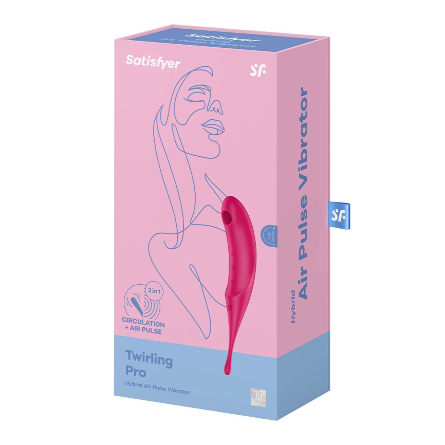 Вібратор для клітора з вакуумною стимуляцією Satisfyer Twirling Pro Red фото 5