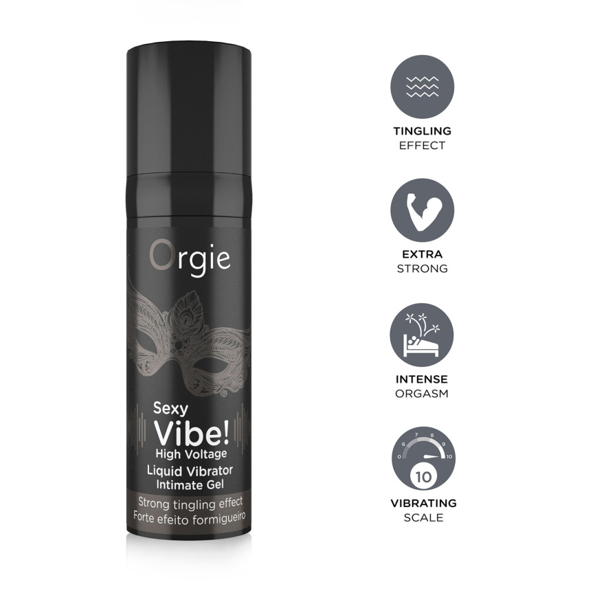 Рідкий вібратор Orgie Sexy Vibe! High Voltage, 15 мл, ефект мурашок + дуже потужна вібрація фото 3
