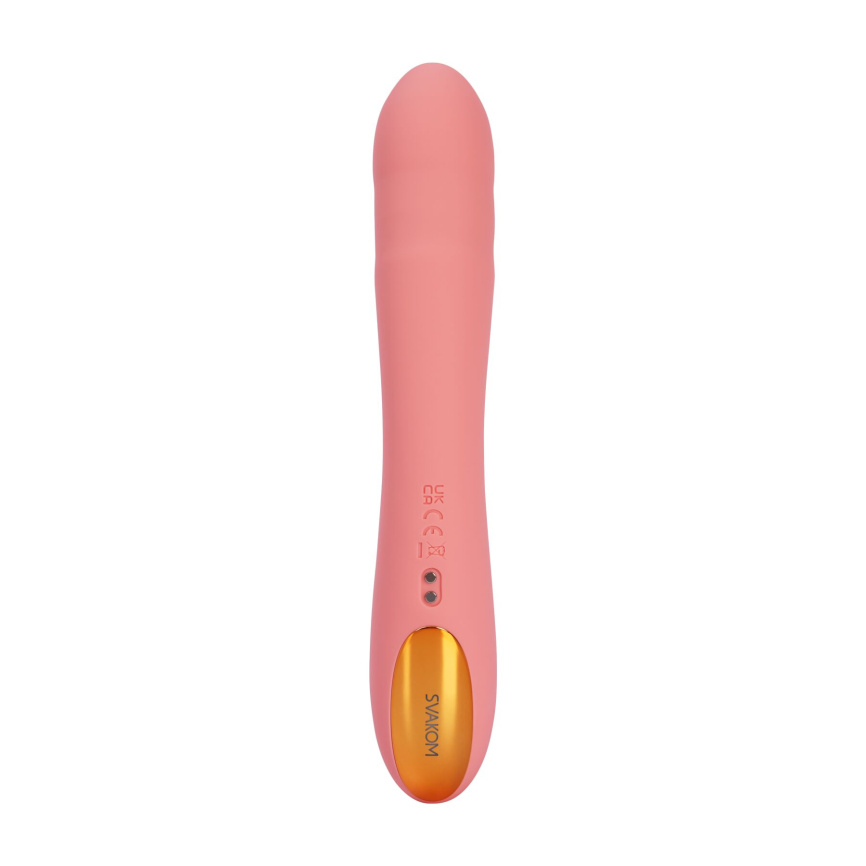 Смарт-вібратор з пульсацією Svakom Ava Neo Peach Pink, 15 режимів роботи, водонепроникний фото 5