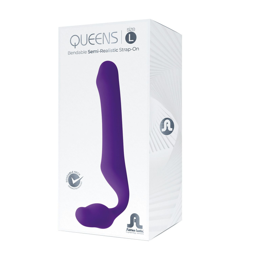 Безремінний страпон Adrien Lastic Queens L, регульований вигин, діаметр 3,8 см фото 4