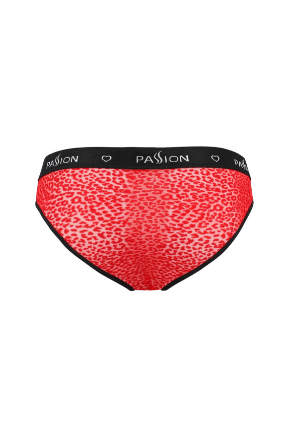 Чоловічі напівпрозорі труси Passion 031 SLIP MIKE XXL/XXXL Red, під леопард фото 4