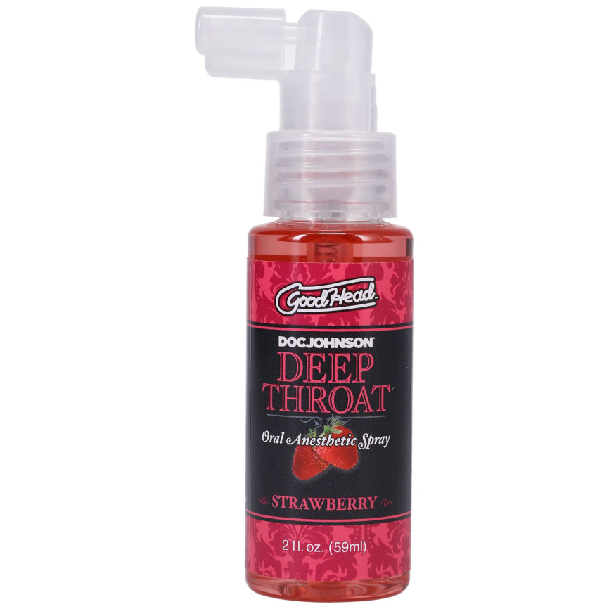 Спрей для мінету Doc Johnson GoodHead DeepThroat Spray - Sweet Strawberry 59 мл для глибокого мінету фото 3