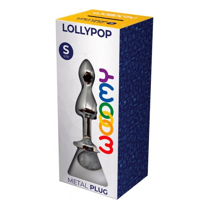 Металева анальна пробка Wooomy Lollypop Double Ball Metal Plug S, діаметр 2,8 см, довжина 8,5 см фото 3