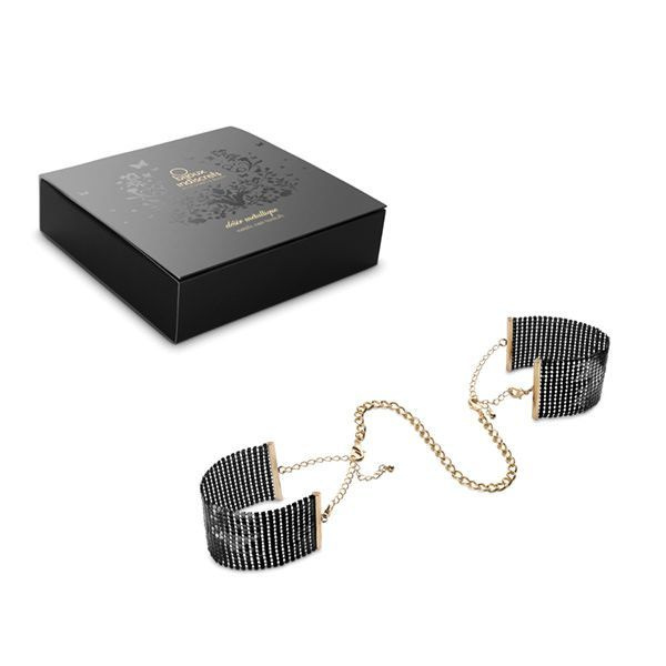 Наручники Bijoux Indiscrets Desir Metallique Handcuffs - Black, металеві, стильні браслети фото 4