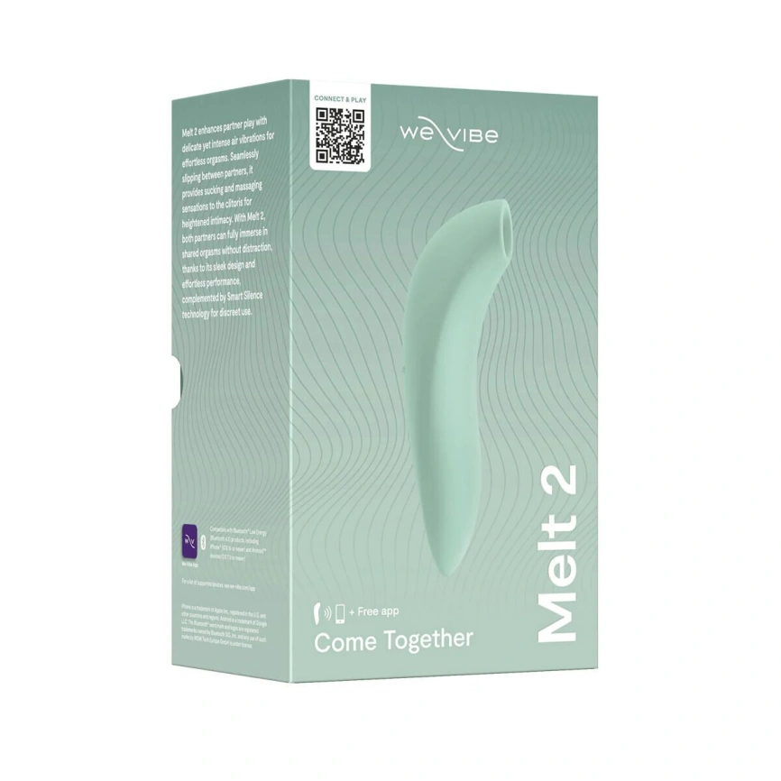 Вакуумный смарт-стимулятор для пар We-Vibe Melt 2 Sage (разводы на упаковке!!!) фото 13