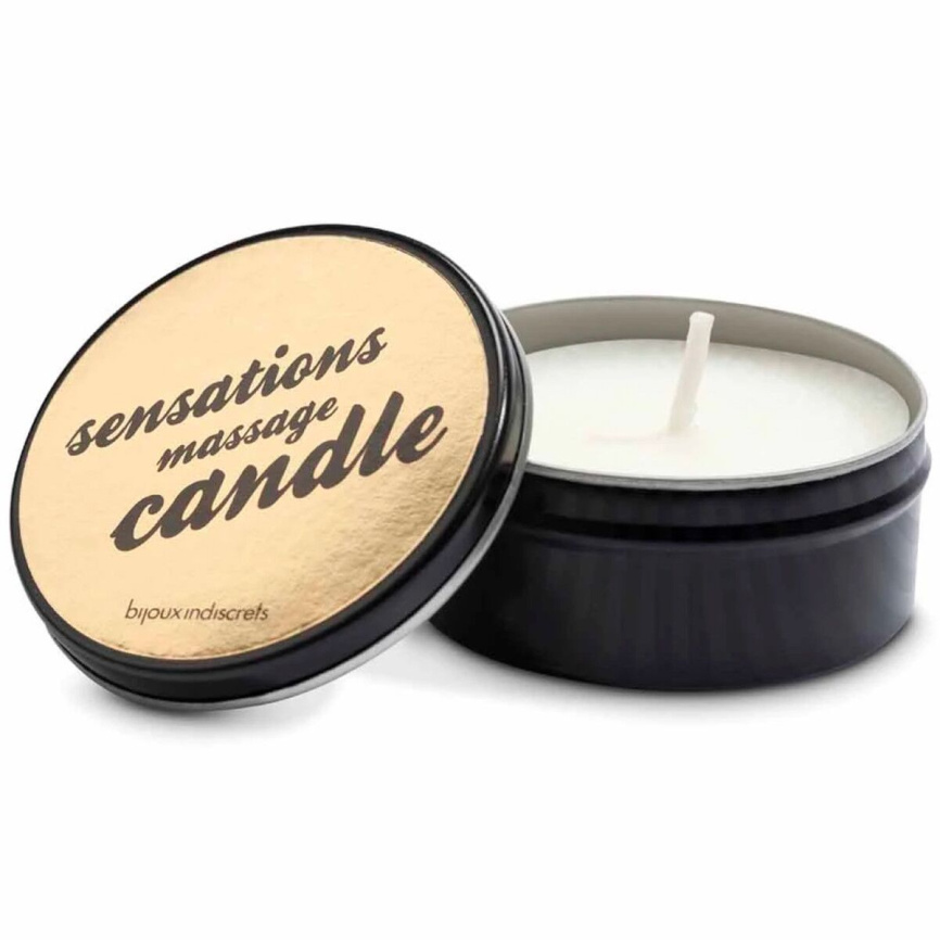 Масажна свічка Bijoux Indiscrets Scented Massage Candle (35 г), жасмин-троянда фото 1