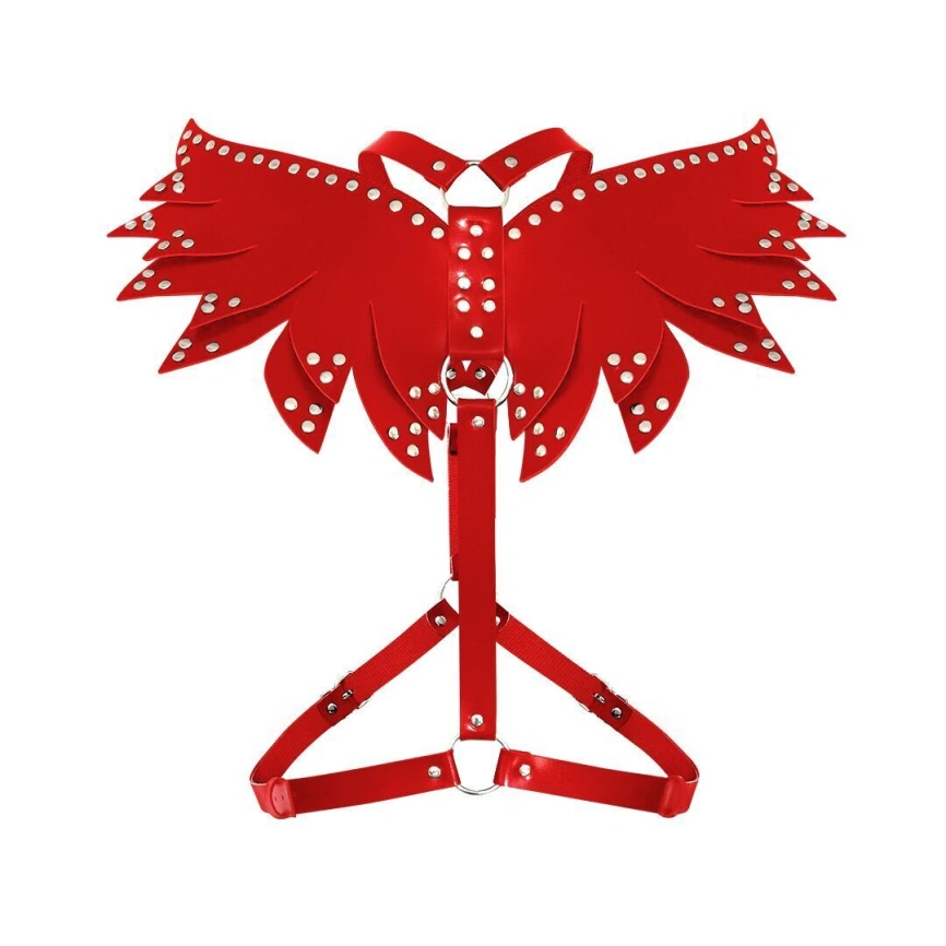Женская портупея Art of Sex - Wings красная L-2XL, экокожа фото 4