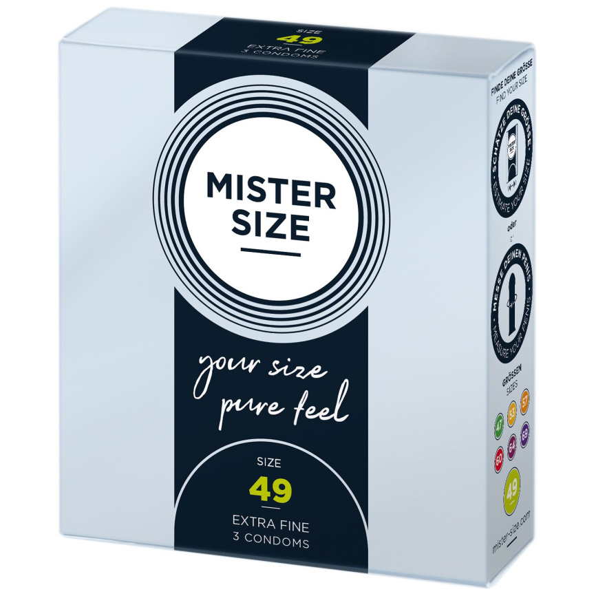 Презервативи Mister Size - pure feel - 49 (3 condoms), товщина 0,05 мм фото 2