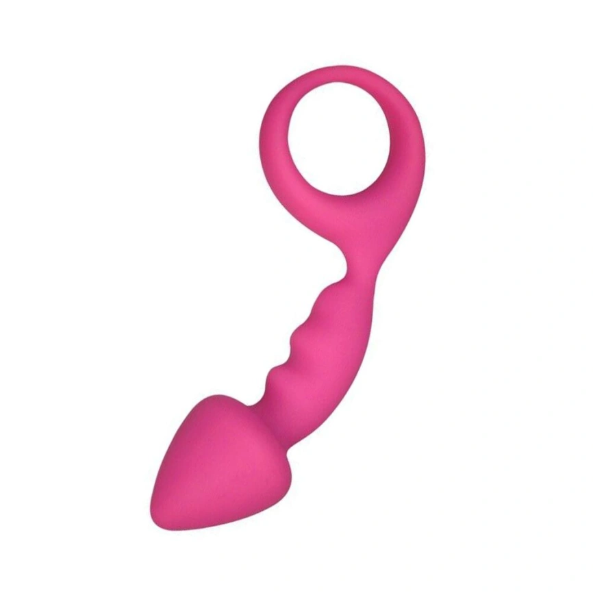 Анальная пробка Adrien Lastic Budy Pink со стимулирующей ножкой, макс. диаметр 2,5см фото 1