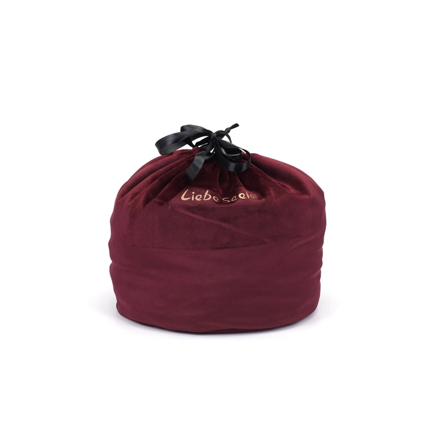 Бархатный мешочек для хранения игрушек Liebe Seele Wine Red Large Storage Bag Cylindrical, 24х25 см фото 1