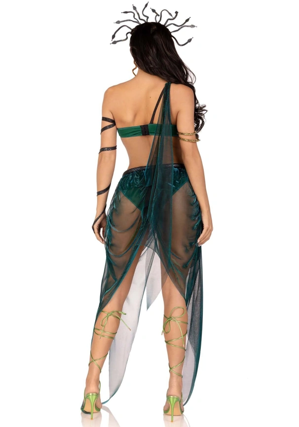 Эротический костюм Медузы Горгоны Leg Avenue Medusa Costume XS, топ, юбка, нарукавники, украшения фото 5