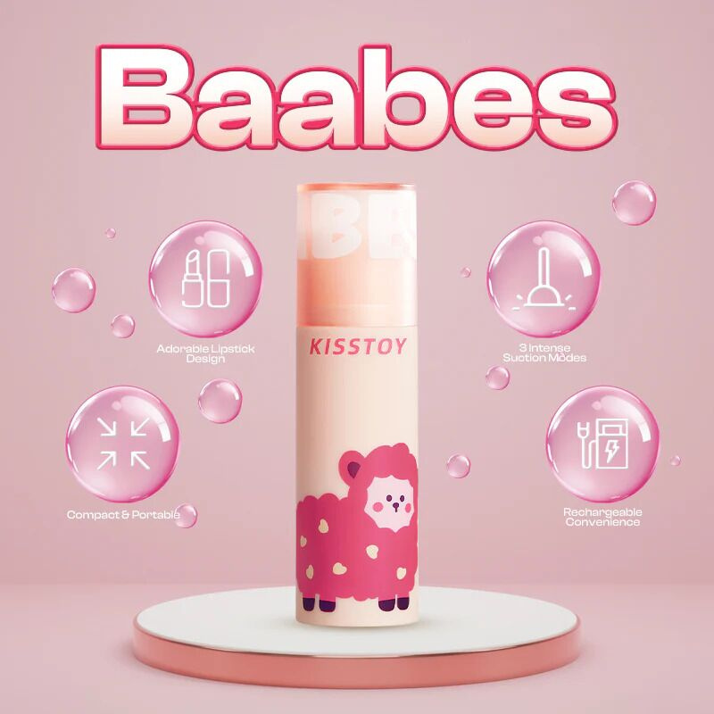 Вакуумний стимулятор KISSTOY Baabes, мініатюрний, 3 рівні інтенсивності вакууму фото 5