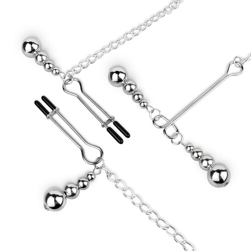 Затискачі для сосків та клітора Bedroom Fantasies: Nipple and Clitoris Clamps - Silver фото 4