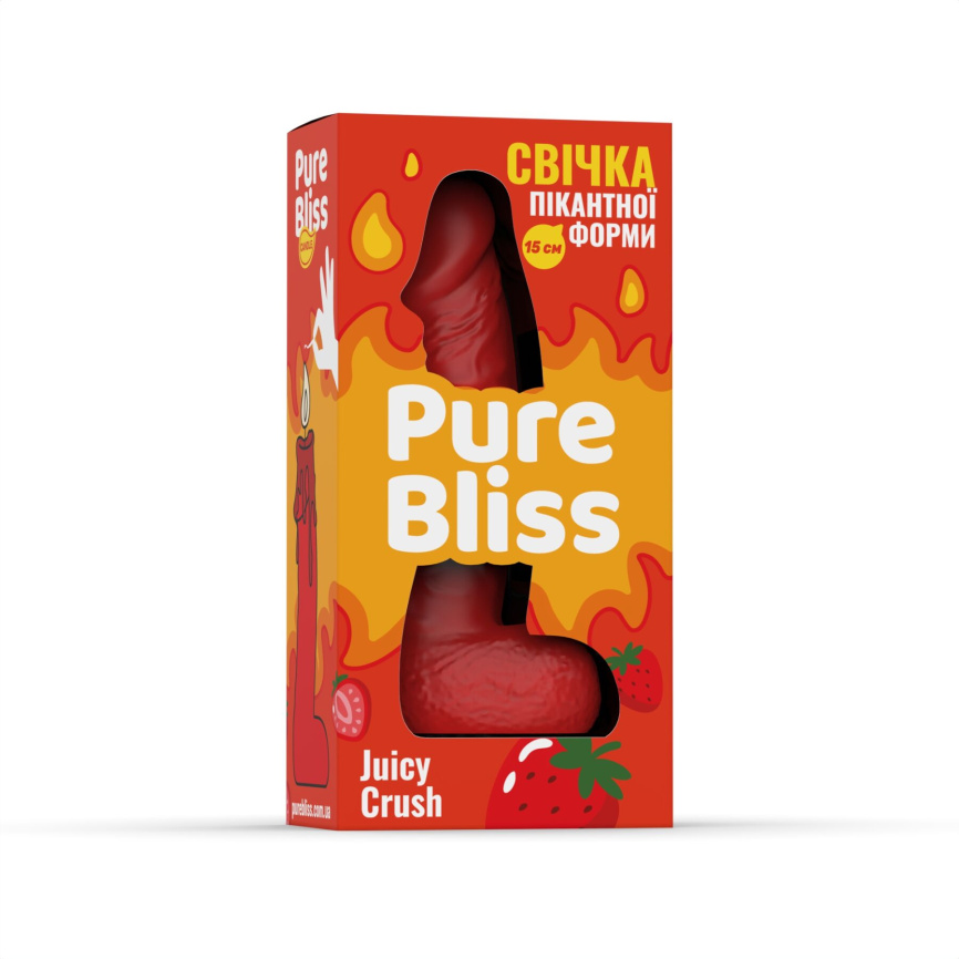Ароматна свічка пікантної форми Pure Bliss Red Juicy Crush (Ягідний вибух) 15 см фото 6