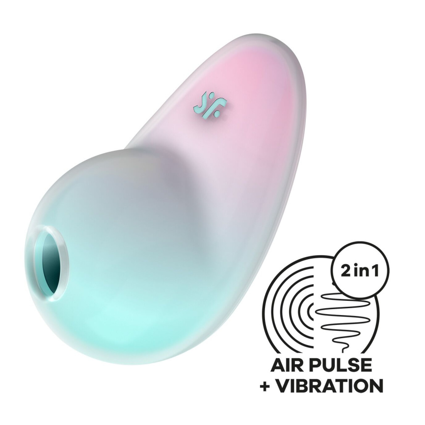 Вакуумний стимулятор з вібрацією Satisfyer Pixie Dust Mint/Pink фото 1