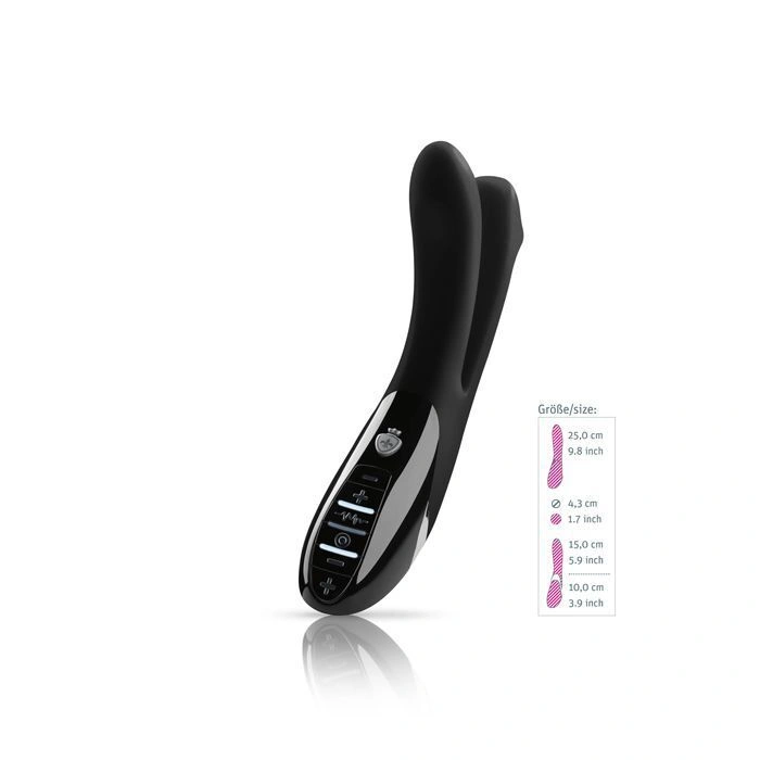 Вибратор двойной с электростимуляцией Mystim Tingling Aparte eStim Black, миостимулятор фото 11